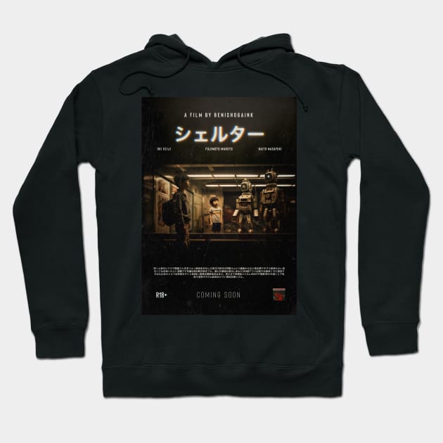 Shelter 3 Japan Retro Poster Hoodie by Beni-Shoga-Ink